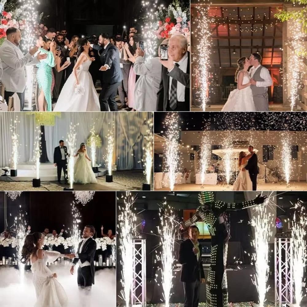 700W Cold Spark Machine with Flight Case – IP66 Cold Sparkler Fountain for Weddings - image 3
