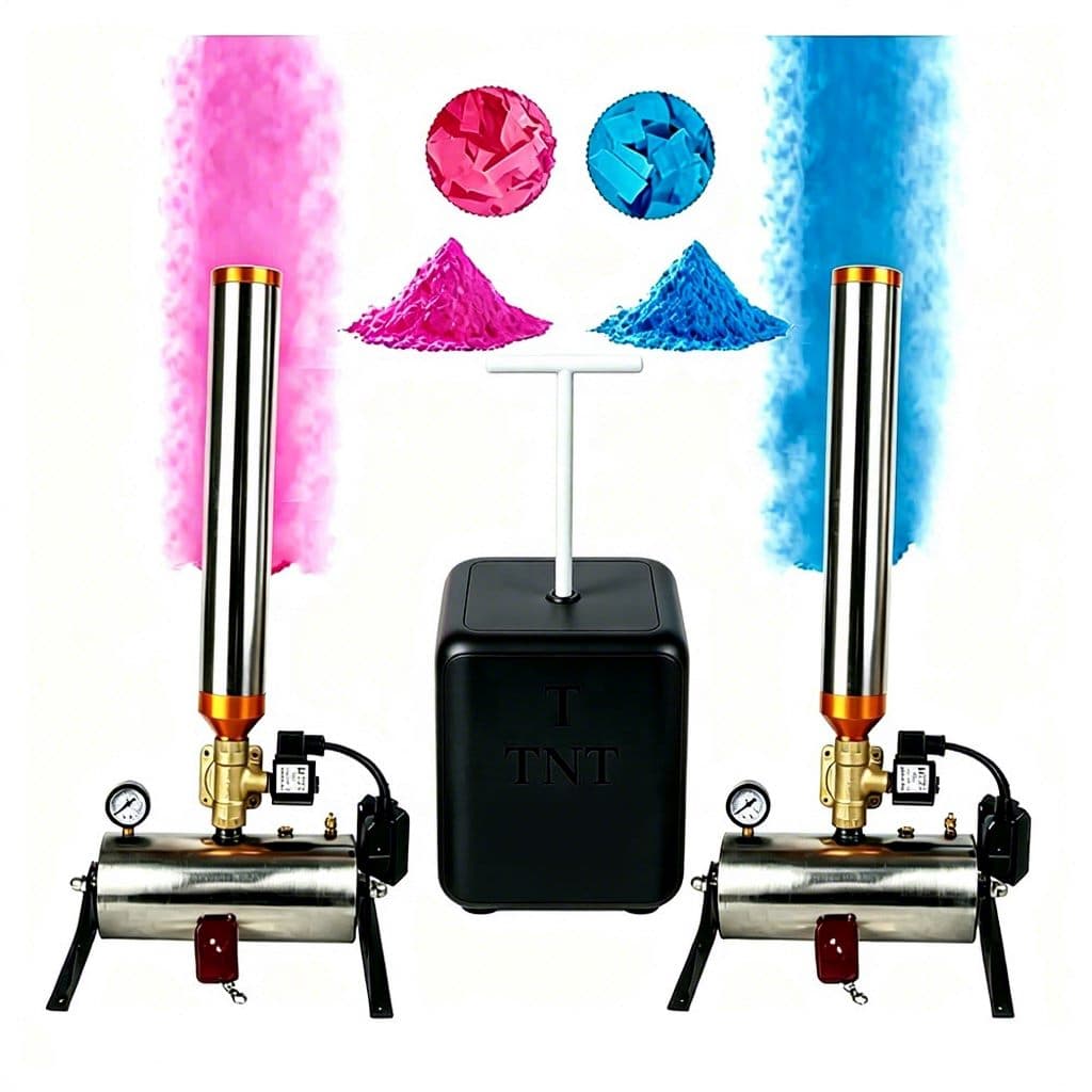 Gender Reveal Confetti Powder Cannon – Long-Range Pink Blue Powder Launcher - image 5