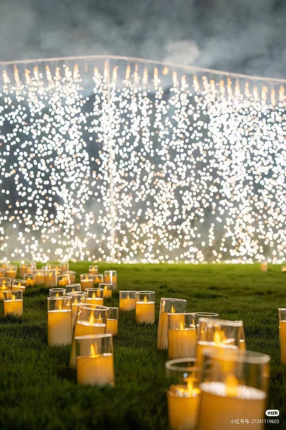 Cold Spark Wall on the Lawn