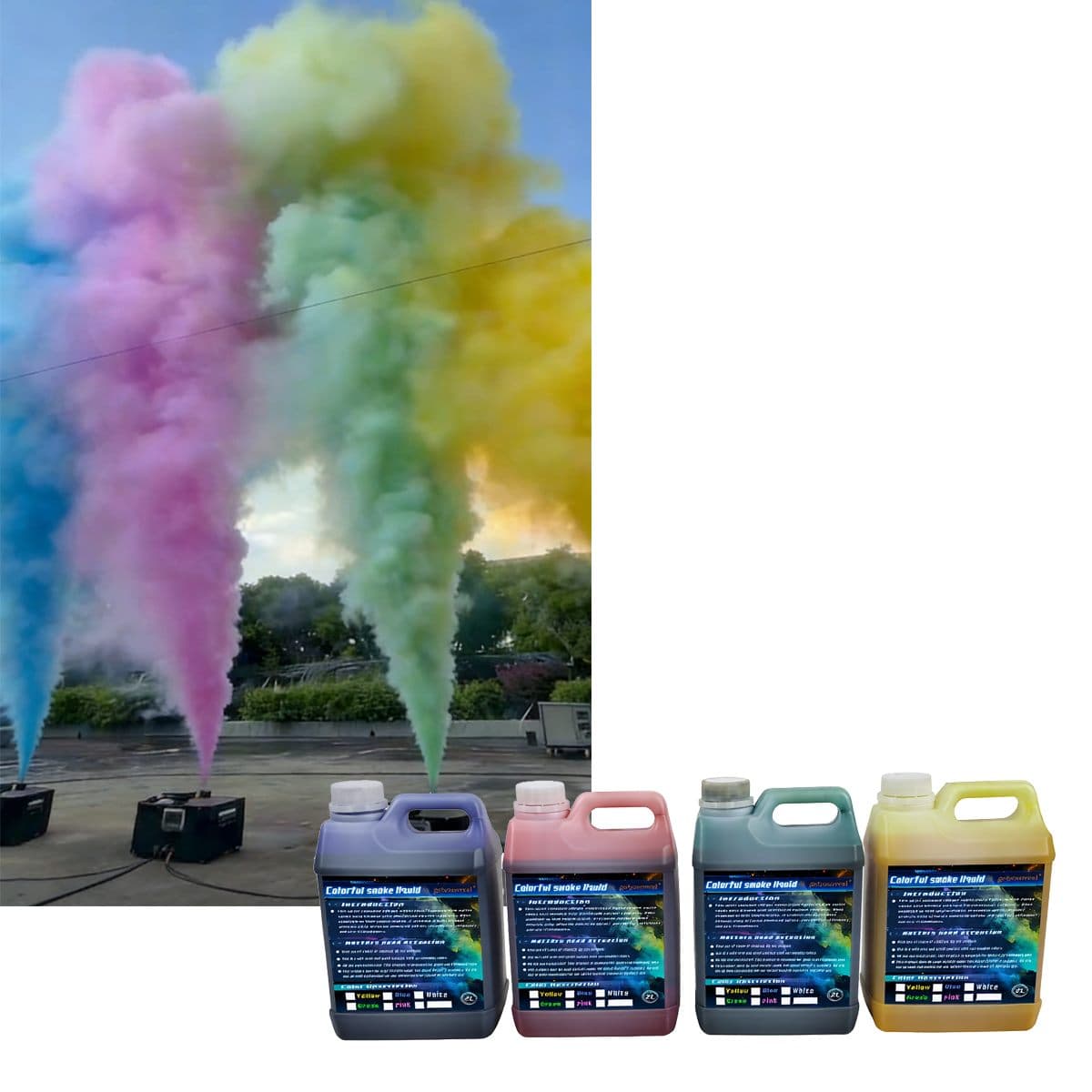 Color Smoke Fluid for Gender Reveal Machines – Pink & Blue Smoke Oil Refill - image 1